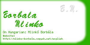 borbala mlinko business card